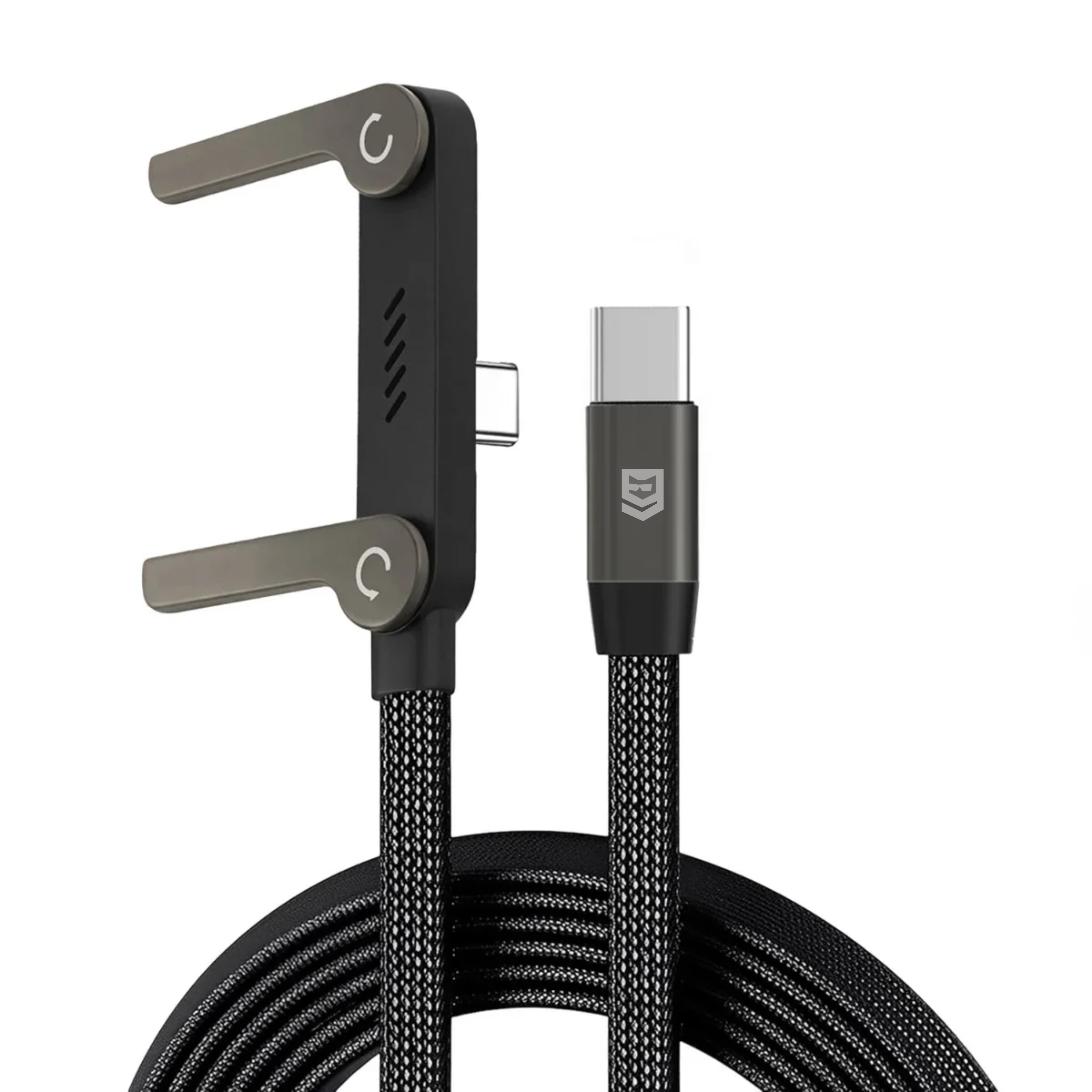 Docky: Charging Cable with Built-in Phone Stand, Fast Charging USB-C Cable with Adjustable Angle Holder for Hands-Free Use