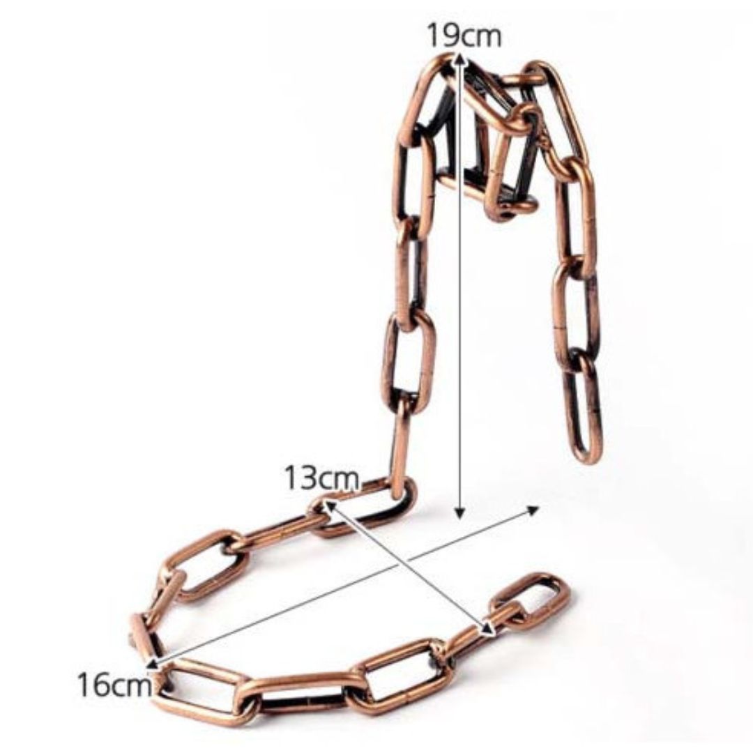 Levino: Optical Illusion Wine Bottle Holder with Floating Chain Design, Tabletop Metal Wine Rack Holder, Unique Home Decor for Bar & Kitchen