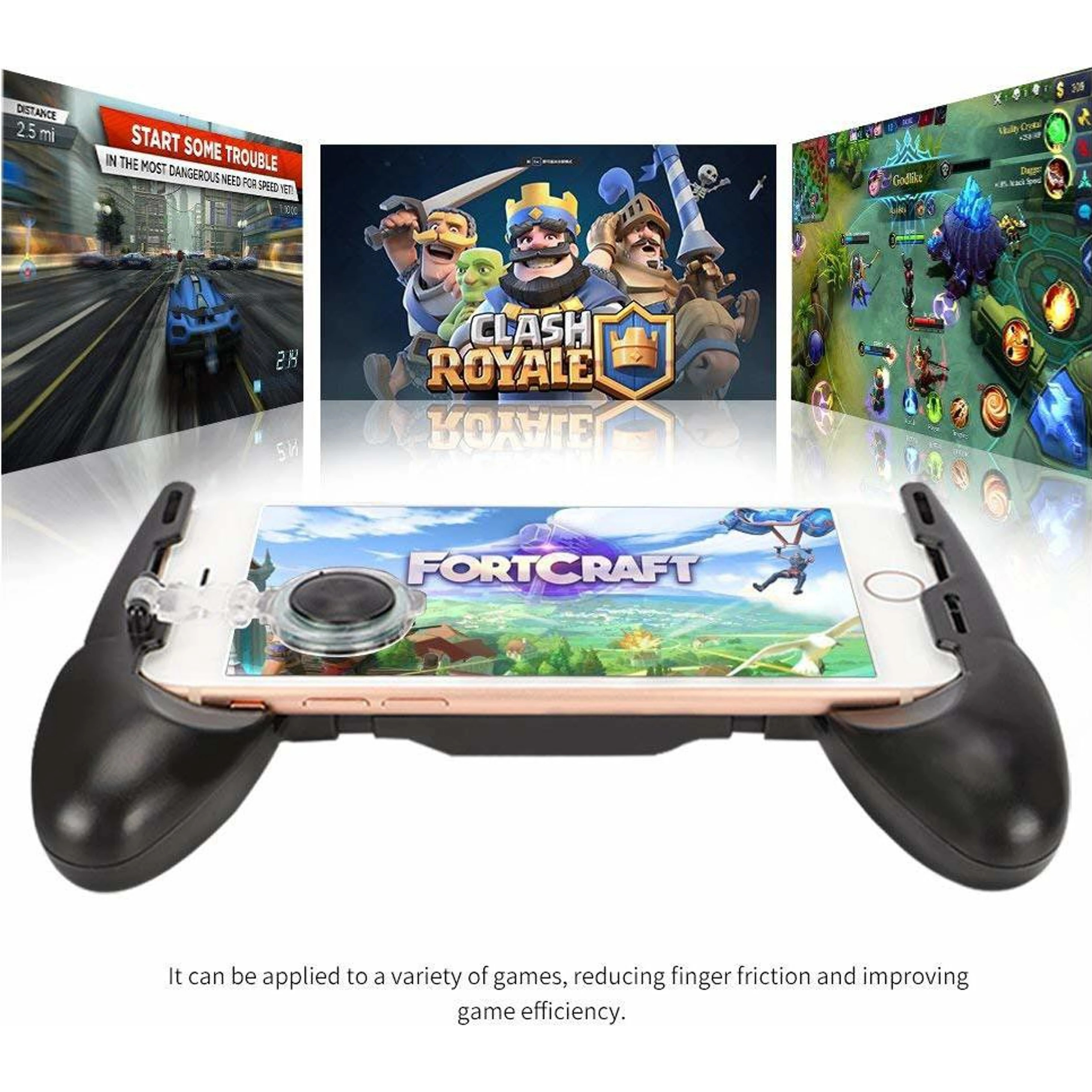 Trigger: Universal Mobile Gaming Gamepad with Fire & Aim Trigger Keys, Ergonomic Phone Grip & Responsive Controls for FPS & Battle Royale Games