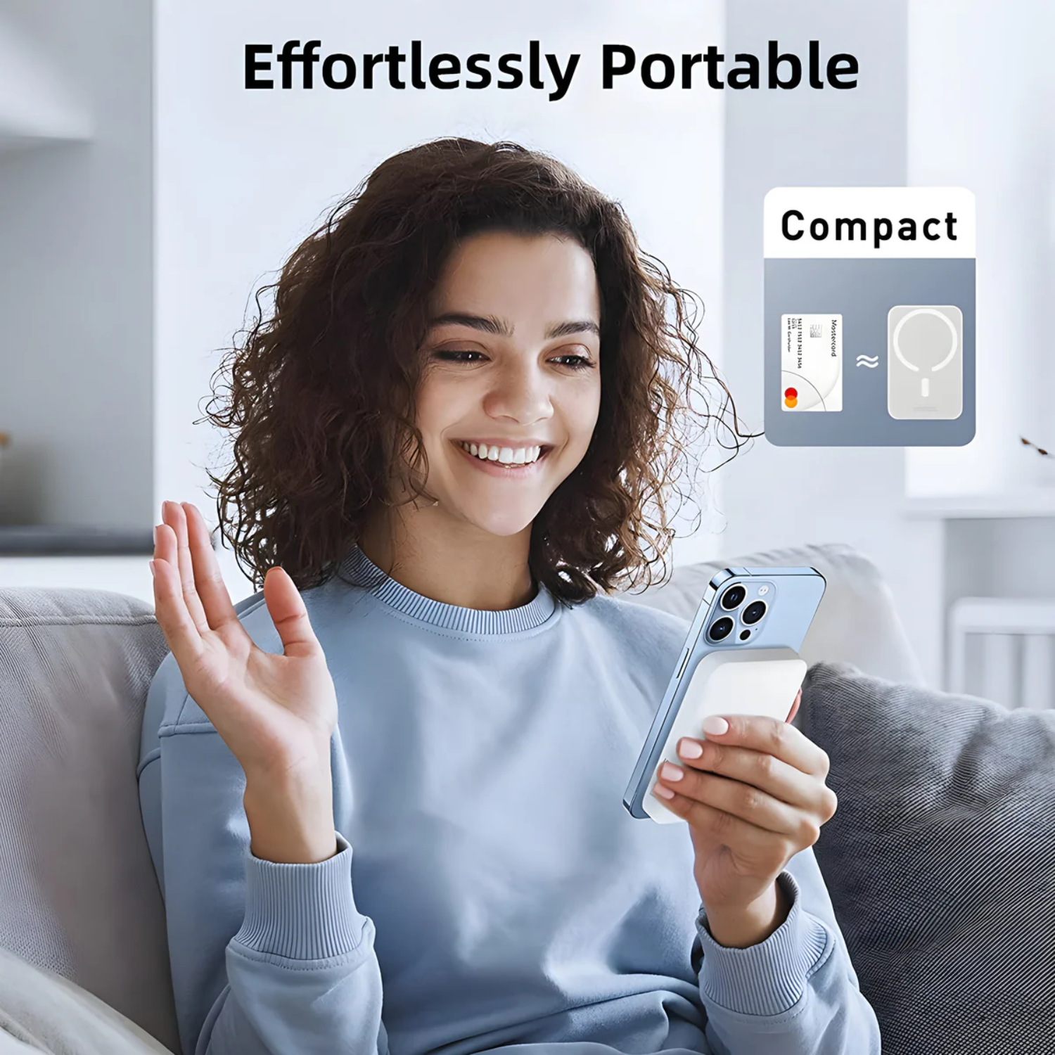 MagQ: 10000mAh MagSafe Wireless Power Bank with 15W Wireless Charging, Slim Magnetic Battery Pack for iPhone & Android