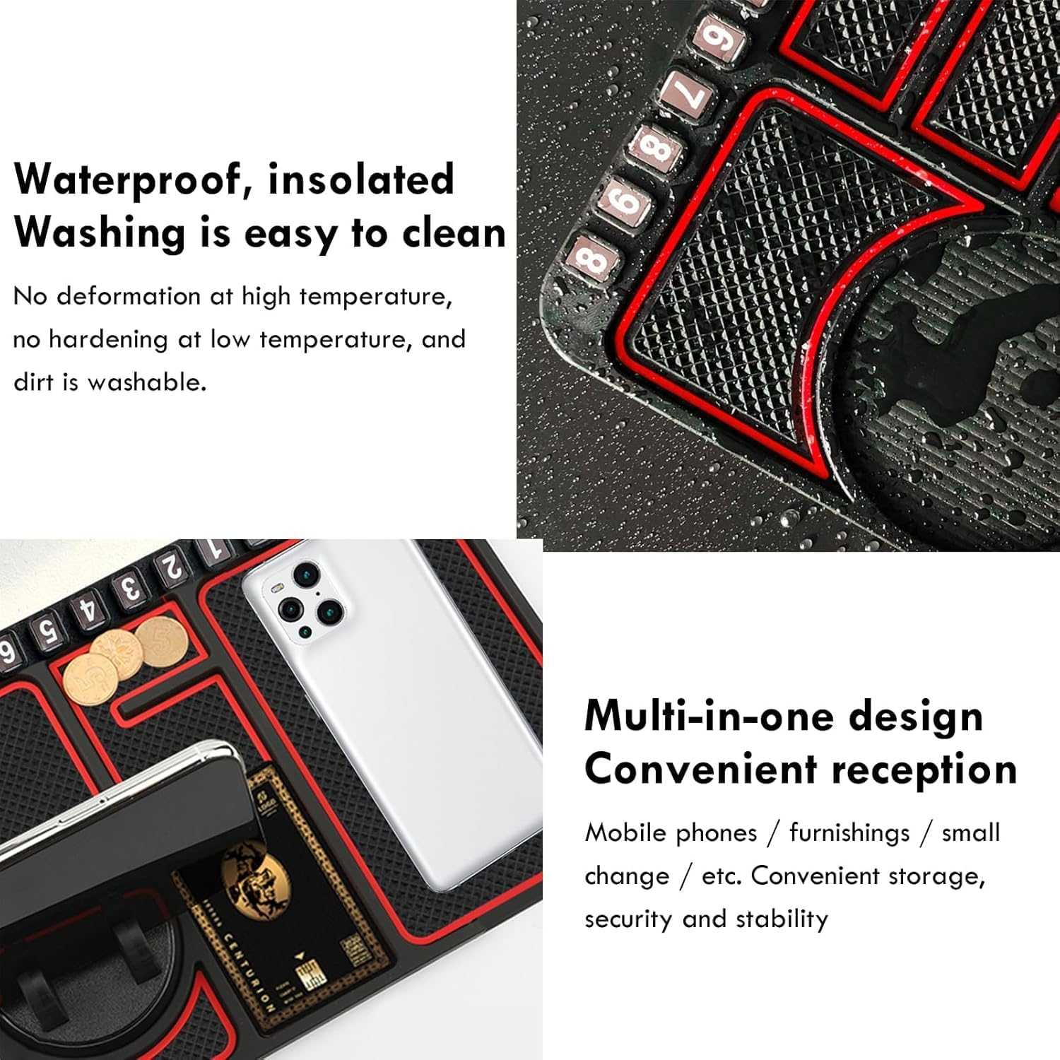 DashGrip: Anti-Slip Dashboard Mat & Universal Smartphone Holder for Cars, Non-Slip Silicone Phone Mount with Secure Grip for Car Interior Dashboard Use