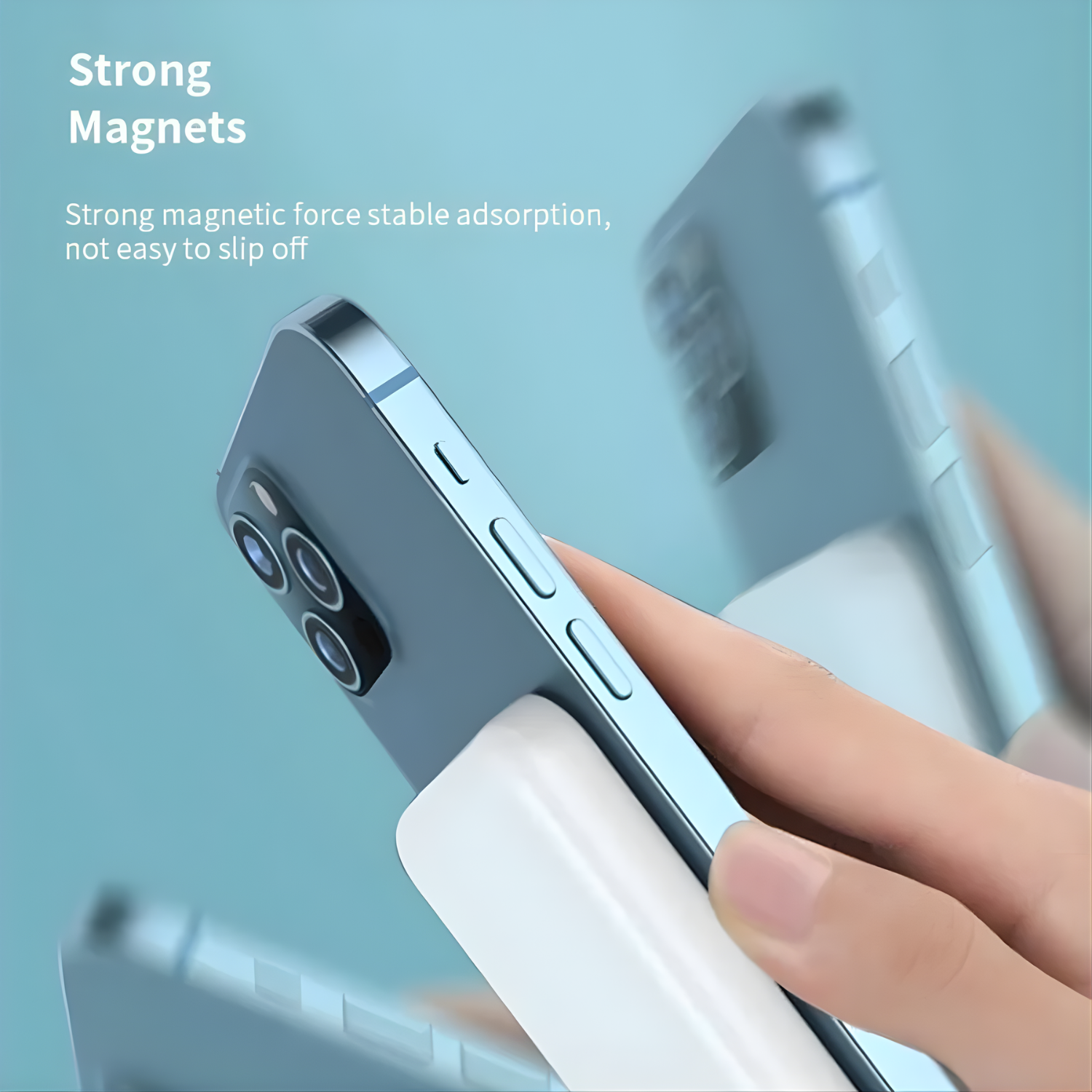 MagPod: Slim MagSafe Battery Pack with Lightning port, Portable Wireless Power Bank with Qi wireless Charging & Magsafe Support