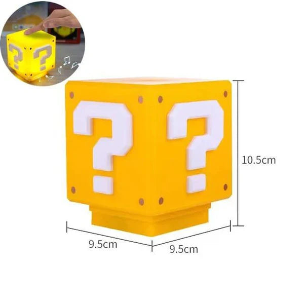1UP: Sound Enabled Question Block Arcade LED Lamp Night Light for Gamers