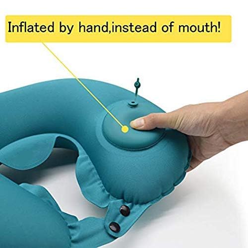 GoNap: Ultimate Inflatable Travel Pillow with Self-Pump, Adjustable U-Shape & Compact Neck Support for Flights & Road Trips