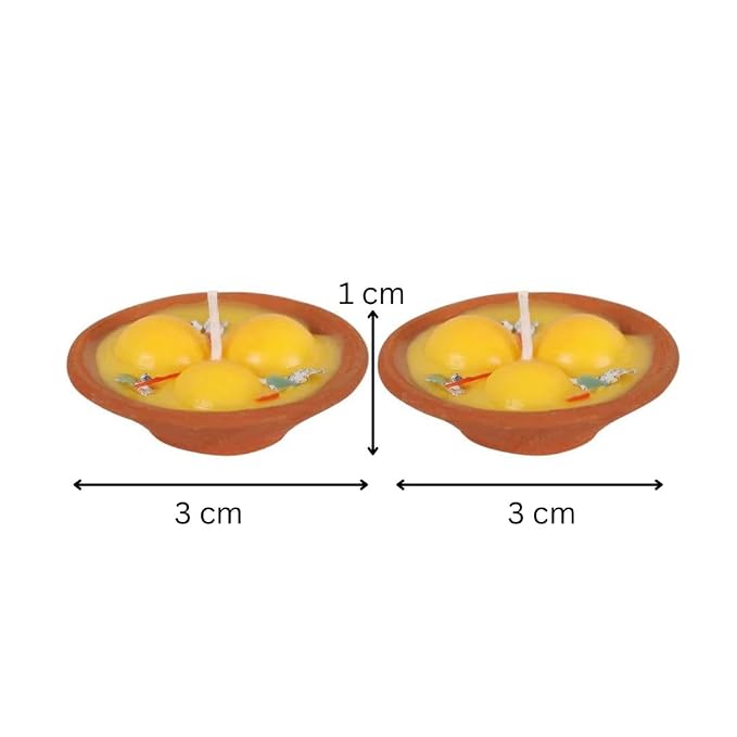 Rasmalai: Traditional Rasmalai-Shaped Decorative Paraffin Wax Candles, Hand-Poured Indian Mithai Style Candles for Diwali Décor, Home Decoration & Festive Gifting (Pack of 2)