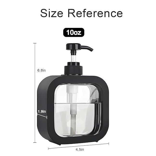 Dosey: 300ml Transparent Refillable Soap Dispenser Bottle with Rust-Free Pump for Handwash, Dishwash, Shampoo & Liquid Soap – Clear Bathroom & Kitchen Dispenser