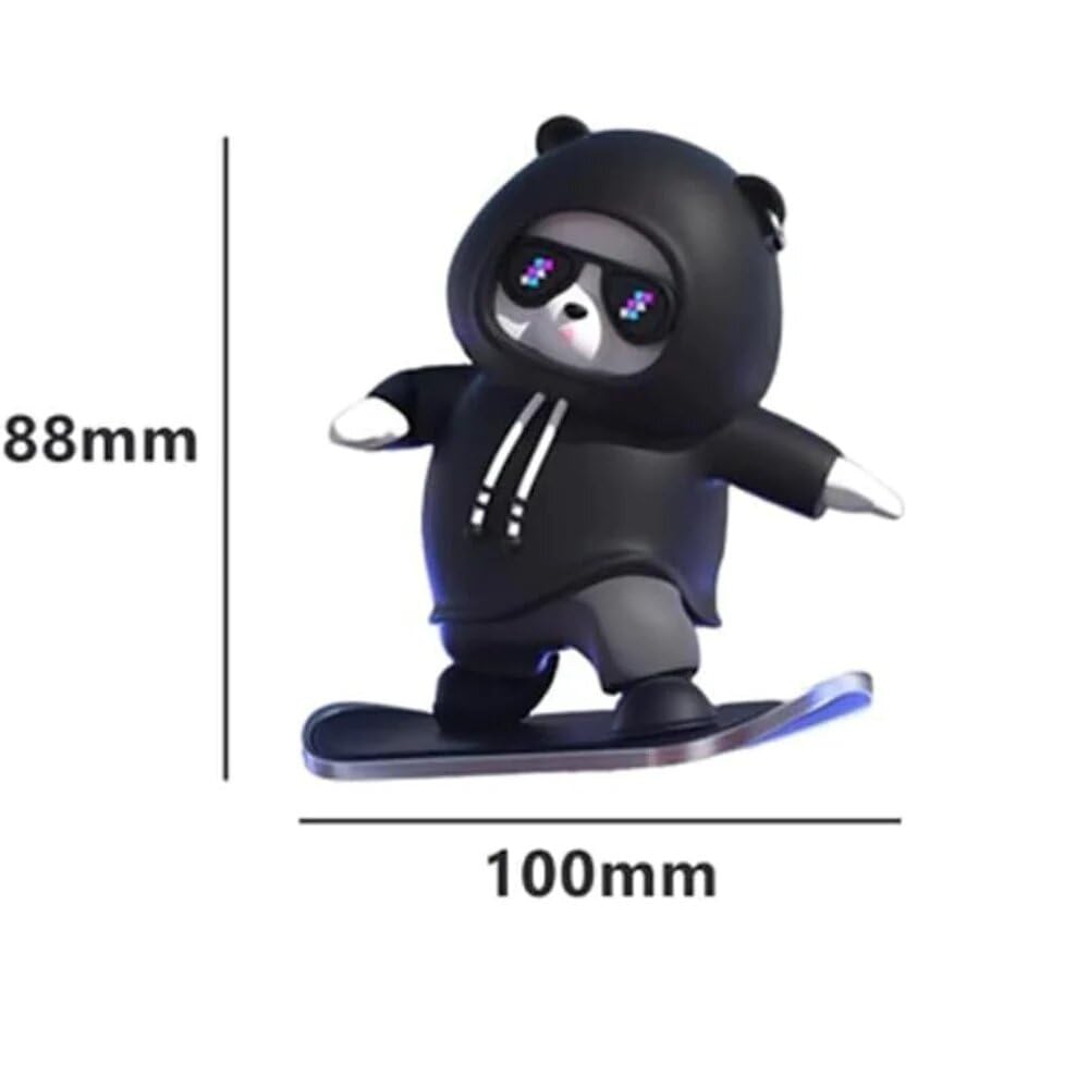 SkateMate: Skater Bear Dashboard Ornament with Fun Pulley Design for Car Interior Décor & Gifts