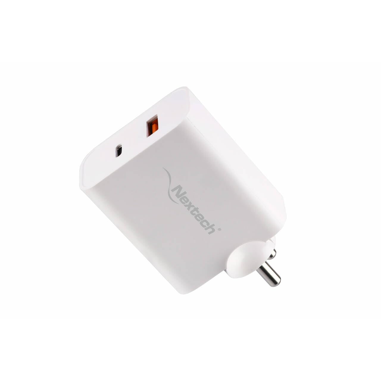 Nextech 65W PDQC PPS Technology Universal Charger for Macbooks, Laptops, Smartphones, Tablets (White)