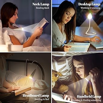 Silly: Flexible Multi-Use LED Lamp with Rechargeable Design, 3 Color Modes & Clip-On Feature for Reading & Desk Use