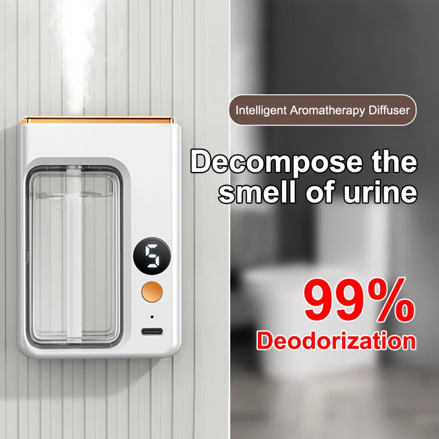Mistiq: Wall-Mounted Automatic Aroma Diffuser with Smart Spray Modes, Rechargeable Aromatherapy Fragrance Machine with Adjustable Mist Settings for Home & Office