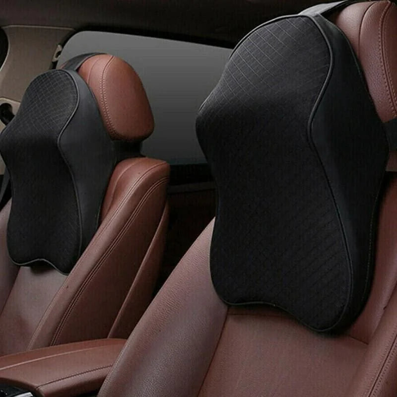 RoadEase: Ultra-Soft Memory Foam Car Neck Pillow with Ergonomic Support & Washable Velvet Cover for Comfortable Rides