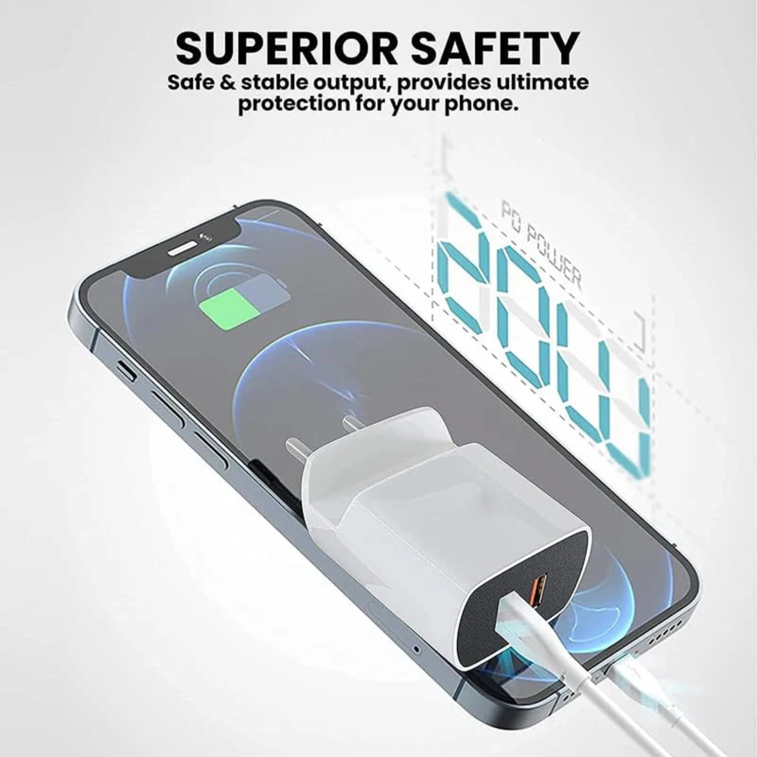 Zapoo: Dual-Port Fast Charging Adapter, QC 3.0 USB Charger with Mobile Stand & 3.8A Output with 1Pc High-Speed Charging Cable