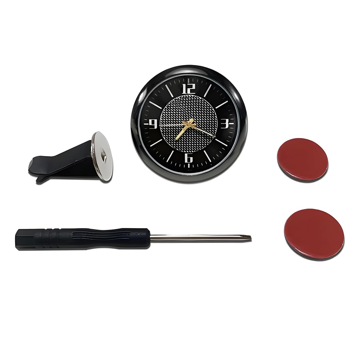 DashTick: Premium Compact Analogue Car Dashboard Clock, Metal Body & Glow-in-the-Dark Hands for Cars, SUVs, Office & Home Décor