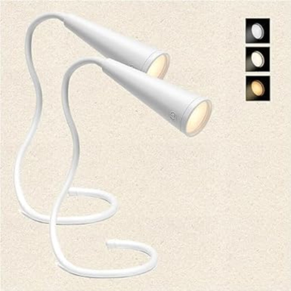 Silly: Flexible Multi-Use LED Lamp with Rechargeable Design, 3 Color Modes & Clip-On Feature for Reading & Desk Use