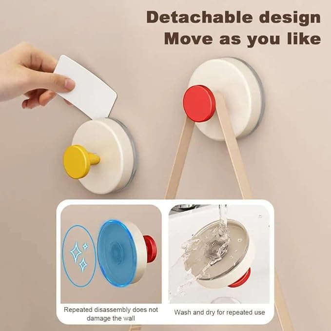 Gripon: Heavy-Duty Suction Cup Wall Hooks for Bathroom, Kitchen & Home Organization, Removable Towel & Utility Hooks for Glass, Tiles & Mirrors (Pack of 4)