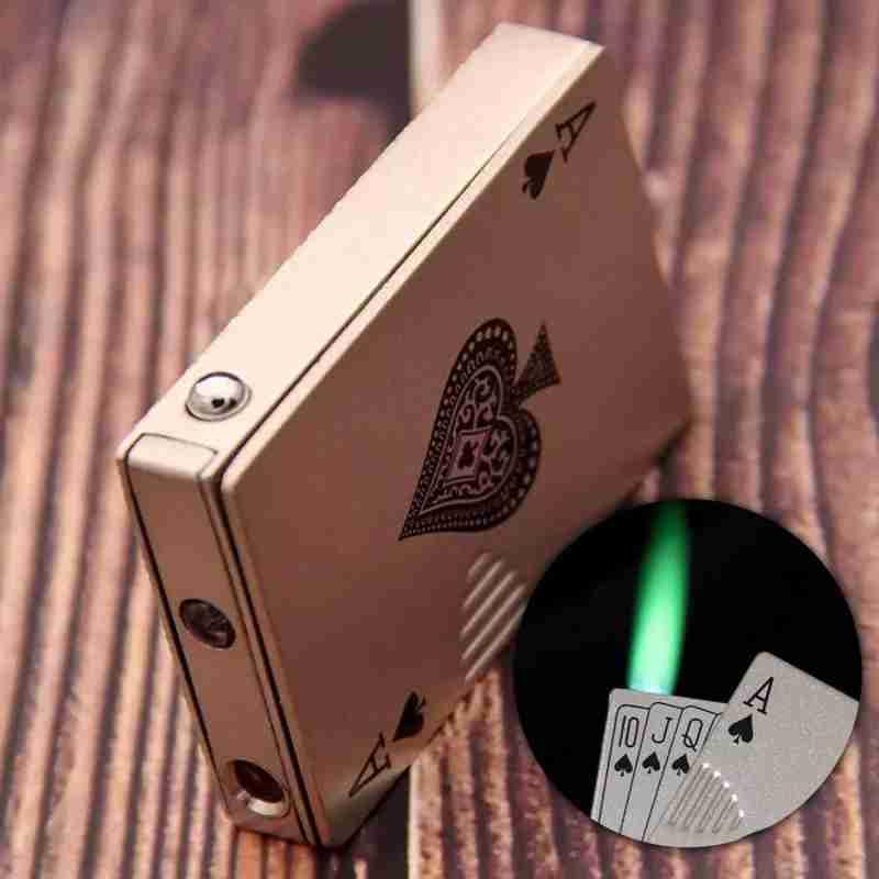 Flicky: Windproof Refillable Jet Flame Lighter with Adjustable Flame, Metal Body & Keychain for Travel & Camping