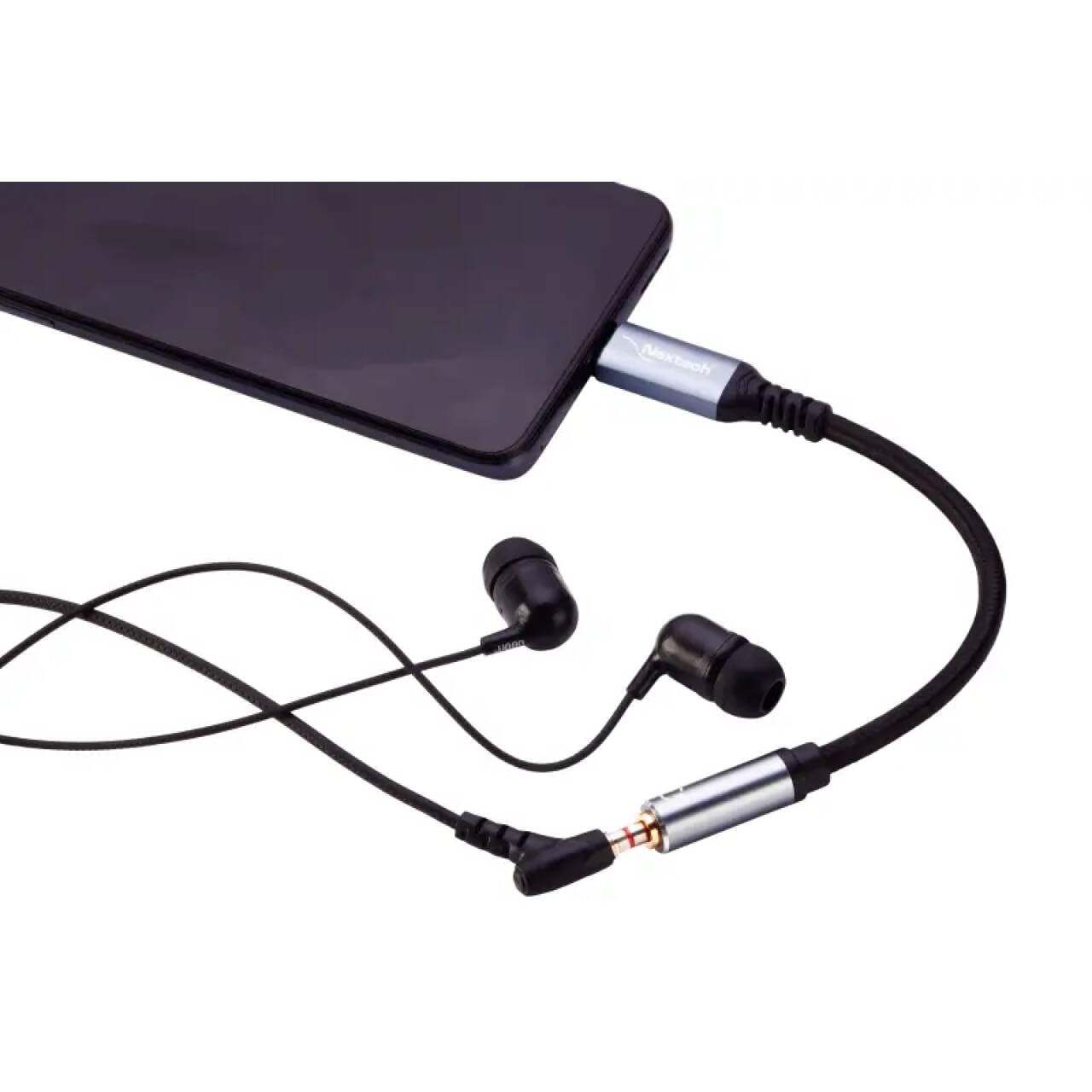 Nextech USB-C to 3.5mm Jack (F) Aux Headphone Connector for Music & Calling