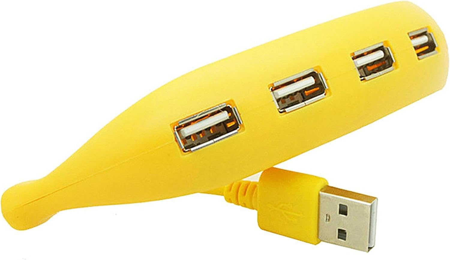 BananaHub: Quirky 4-Port USB 2.0 Hub with Cute Design, Sturdy Build Quality, Plug & Play, Compatible with Laptop, PC & Mac