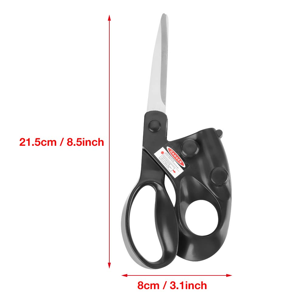 LaserCut: Laser guided Scissors with Stainless Steel Blades, Built-In Laser Pointer Guide for Art & Craft Straight Cutting