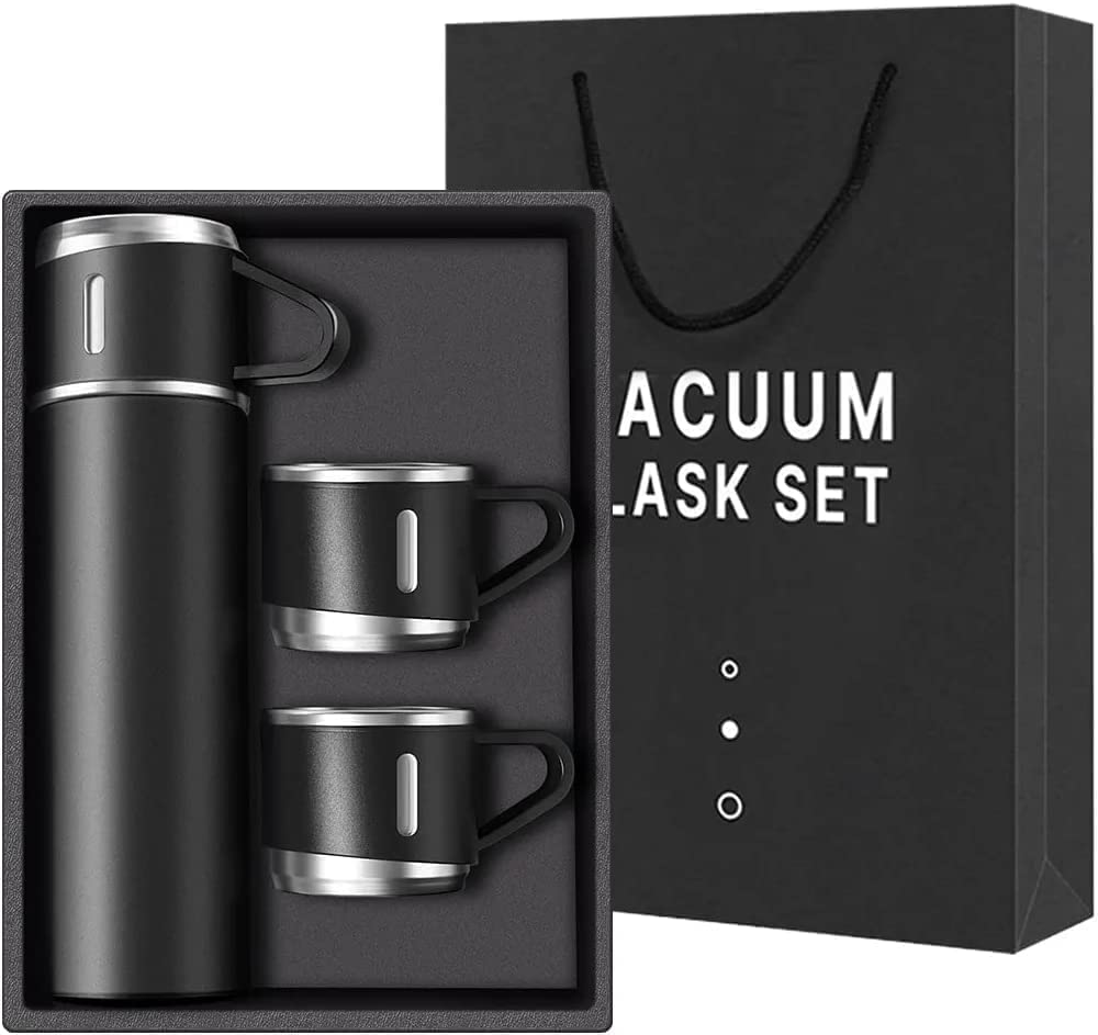 ThermoGift: 500ml Stainless Steel Vacuum Flask Gift Set with Insulated Cup – Perfect for Corporate & Festive Gifting