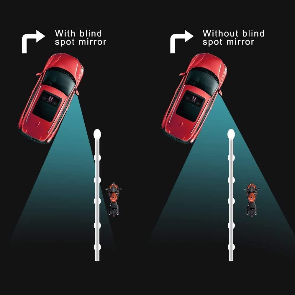 BlindSpot: 360° Wide-Angle Convex Blind Spot Mirrors, HD Glass Stick-On Side Rear View Mirrors for Cars, SUVs & Trucks (Pack of 2)