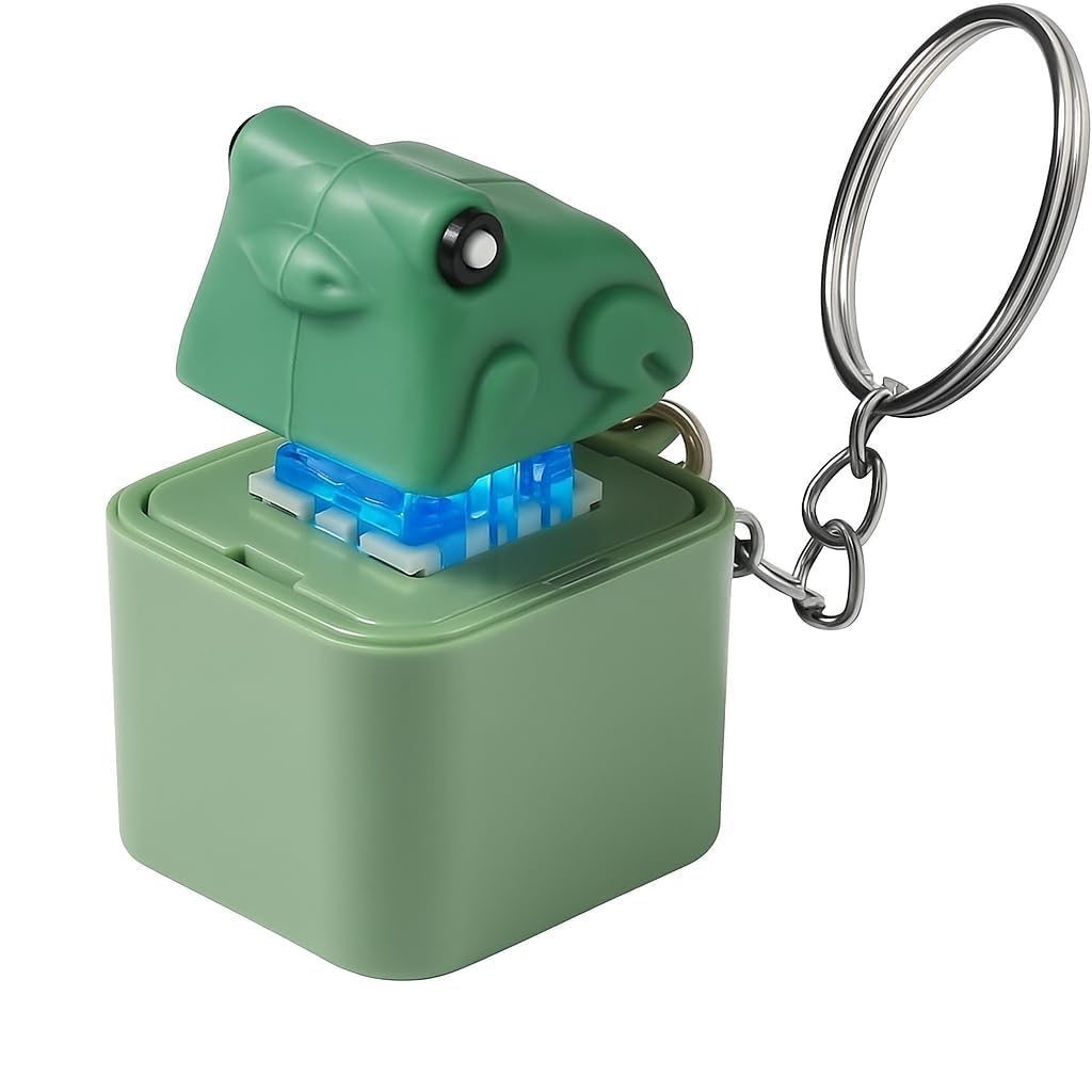 Frobby: Cute Frog Sound & Light Keychain with Croaking Sound, LED Glow & Interactive Play for Bags, Backpacks, Keys & Fun Gifting