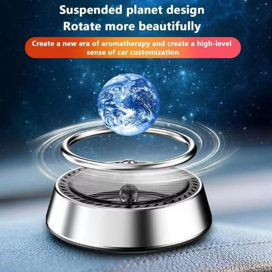 SolarFresh: Solar-Powered Levitating Planet Air Freshener for Car Dashboard & Home Décor