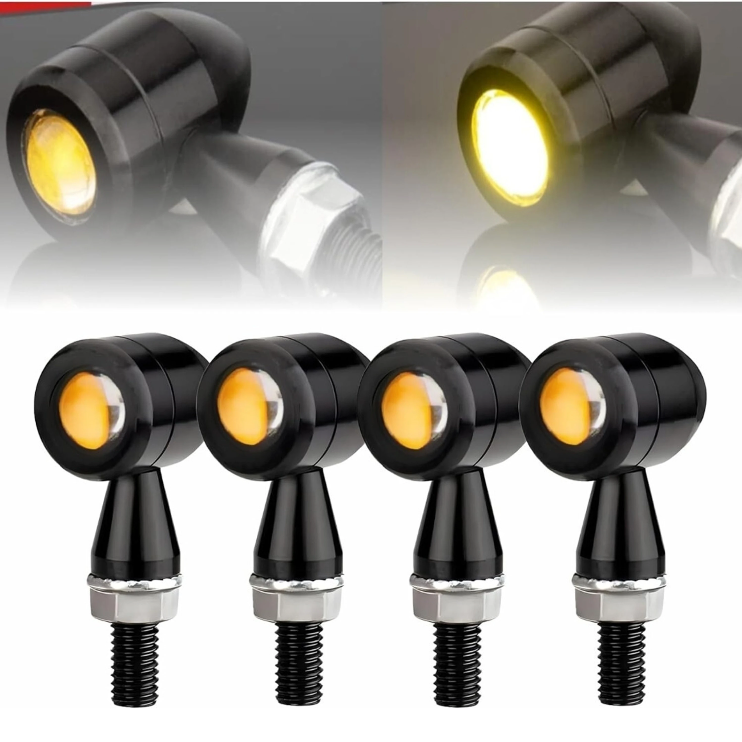 Side, Rear, Front Xenon Indicator Light for Universal For Bike, Bullet, Bajaj, Hero Duke 180, Splendor Plus, Duke 190, Pulsar 150 AS, Classic 350, Pulsar 150 (Orange)