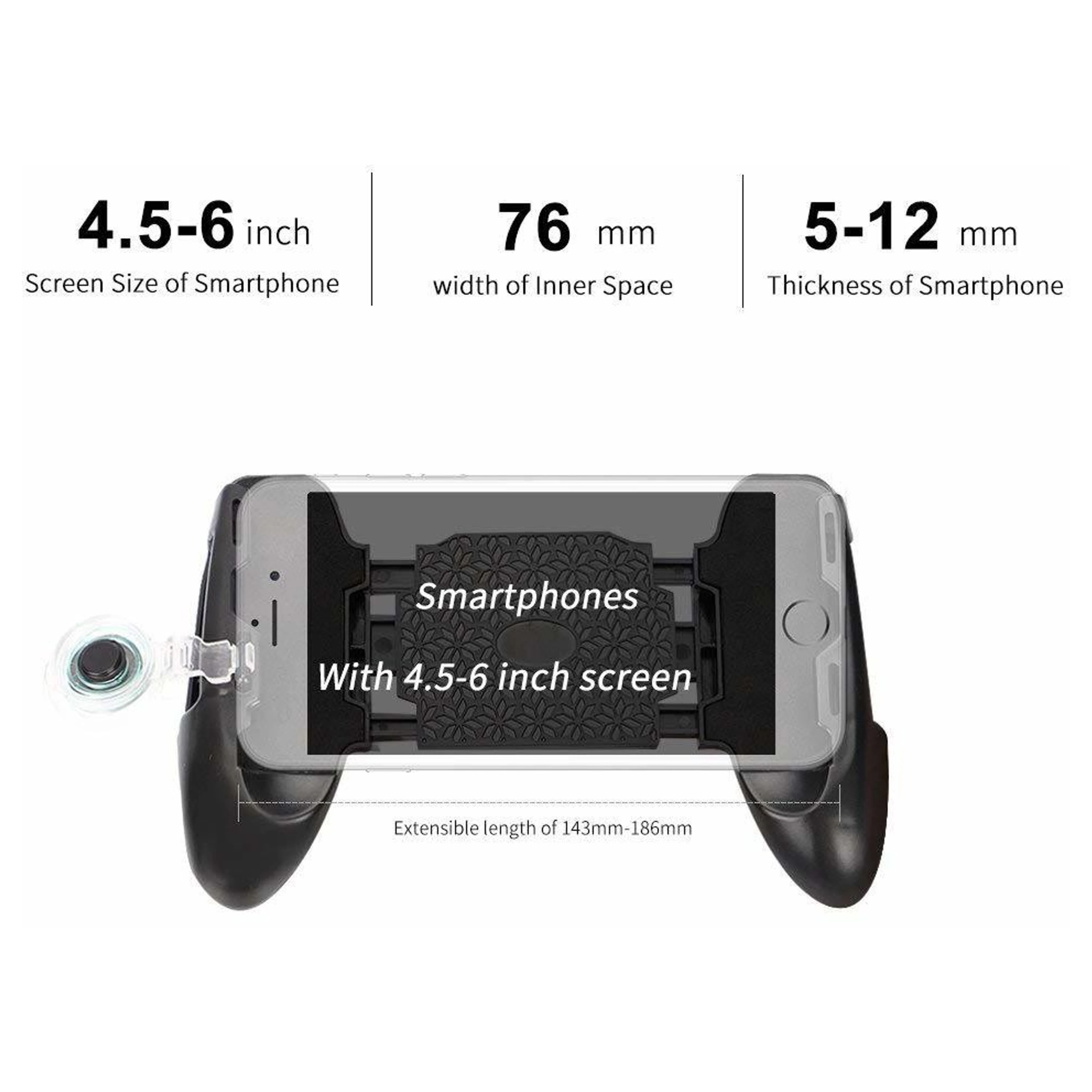 Trigger: Universal Mobile Gaming Gamepad with Fire & Aim Trigger Keys, Ergonomic Phone Grip & Responsive Controls for FPS & Battle Royale Games