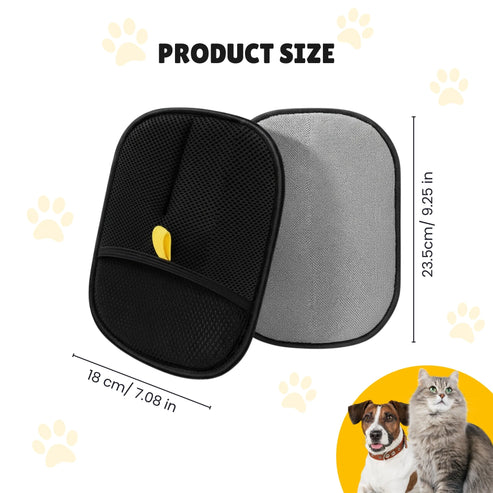 FurFree: Pack of 2 Reusable Electrostatic Pet Hair Removal Glove for Furniture, Carpets, Clothing & Car Seats