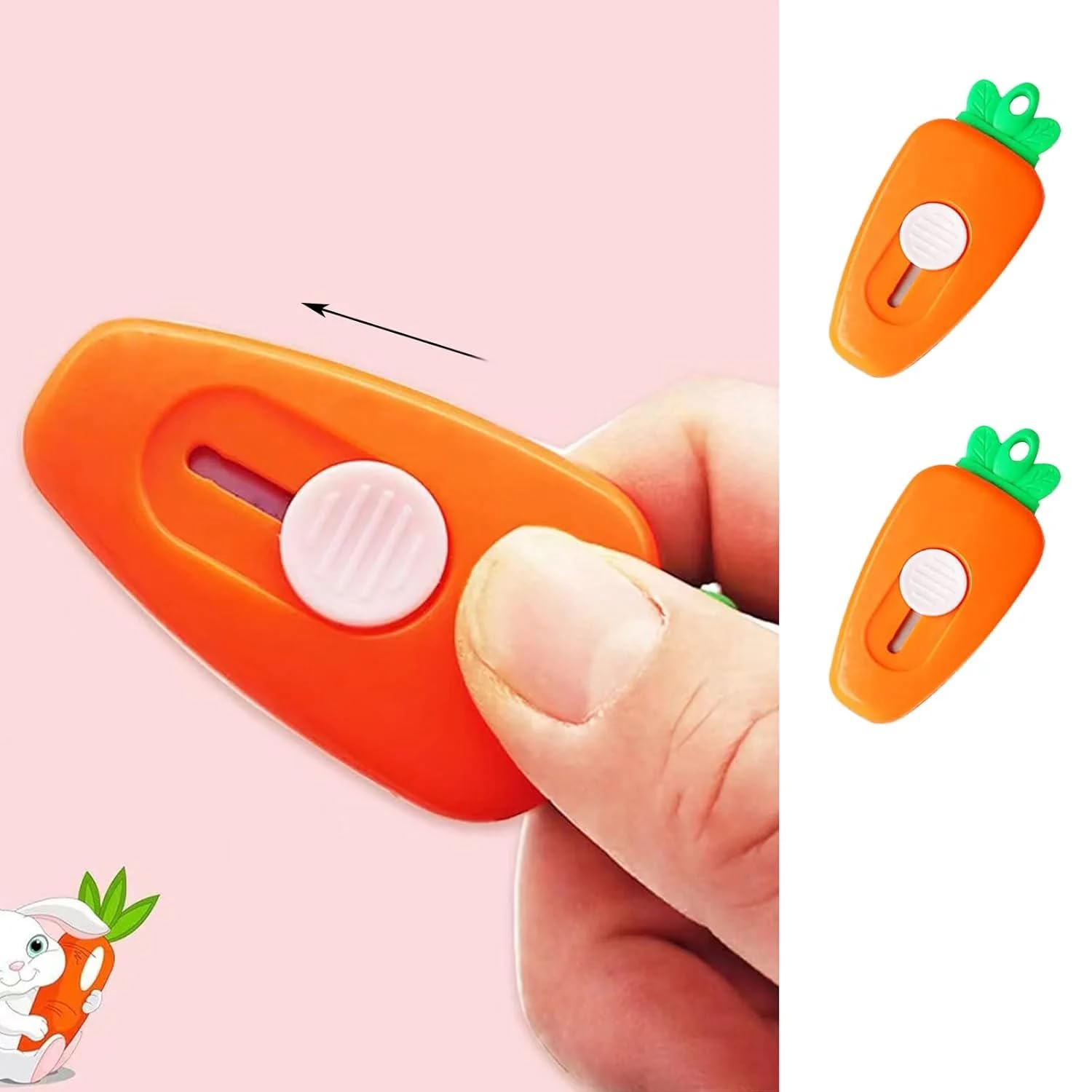 Unbox: Adorable Mini Retractable Box Cutter Set (Pack of 3) – Cute & Portable Utility Knife for Unboxing & Everyday Use