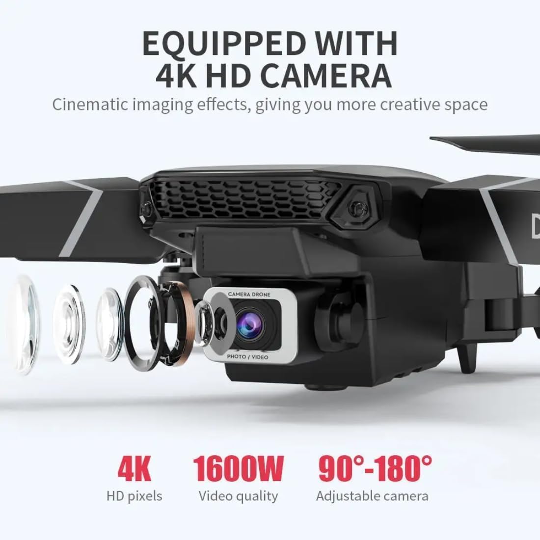 SkyMaster: Dual-Camera Foldable Drone with WiFi FPV, Wide-Angle Lens & Live Video Streaming