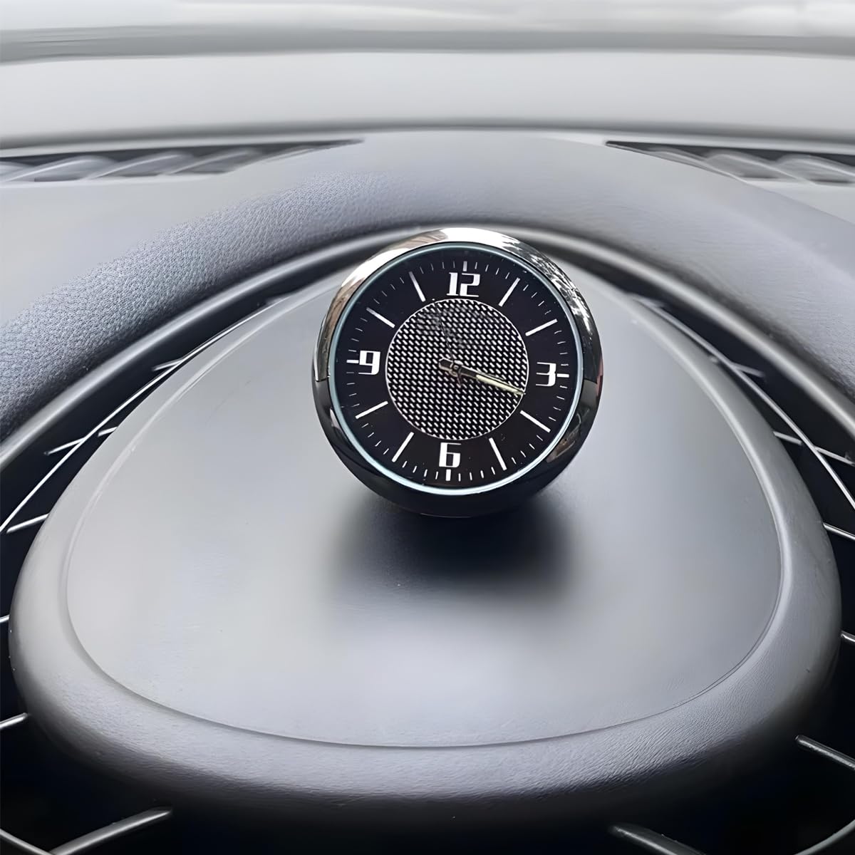 DashTick: Premium Compact Analogue Car Dashboard Clock, Metal Body & Glow-in-the-Dark Hands for Cars, SUVs, Office & Home Décor