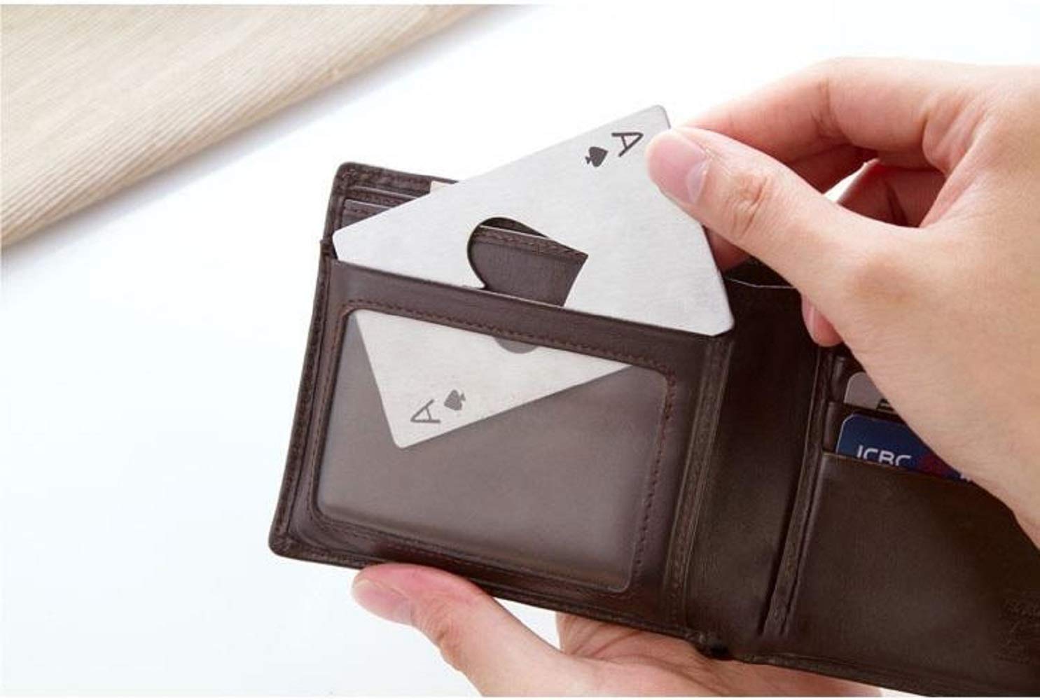 Hukum: SStainless Steel Credit Card-Size Bottle Opener (Pack of 2) – Compact & Durable Bar Tool for Beer & Soda