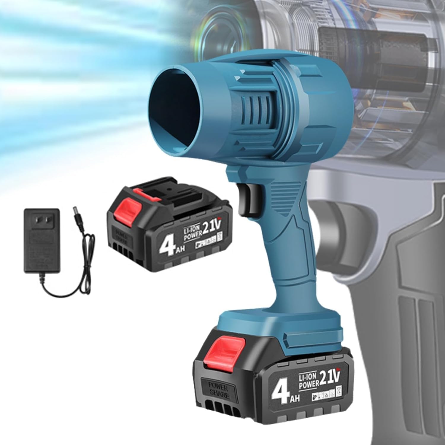 Blowee: Cordless Turbo Jet Blower, Powerful Portable Air Duster for Car Drying, Home Cleaning & Leaf Blowing