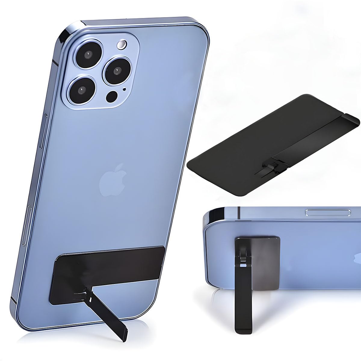 Clivo: Ultra-Slim Foldable Metal Phone Kickstand with Adjustable Viewing Angles, Vertical & Horizontal Mobile Stand for Smartphones