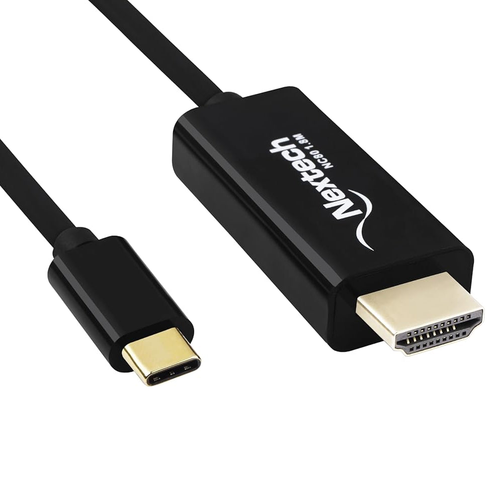 Nextech USB-C to HDMI Cable – 4K@30Hz Output, Thunderbolt 3 (40Gbps) High-Speed, Plug & Play Type-C Display Cable for MacBook, iPad, Windows & Android Devices
