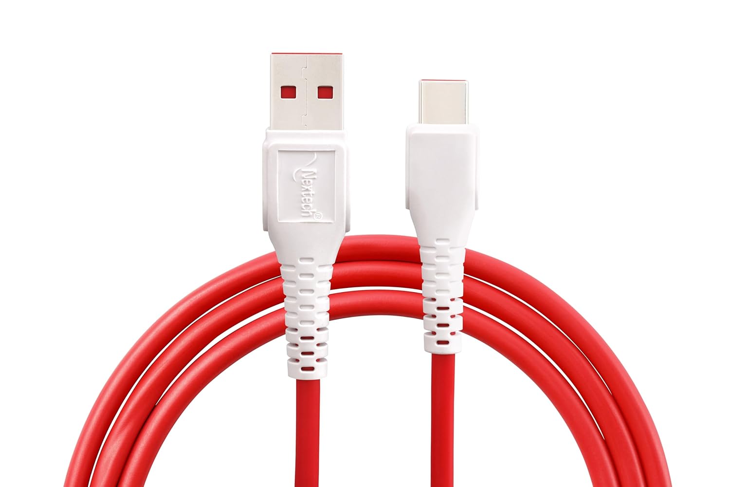 Nextech USB A to USB-C 65W Super VOOC/Dash Sync & Charge Cable compatiable with Samsung, Realme, Oppo & other Smartphones, Tablets & Type C devices (1 Meter)