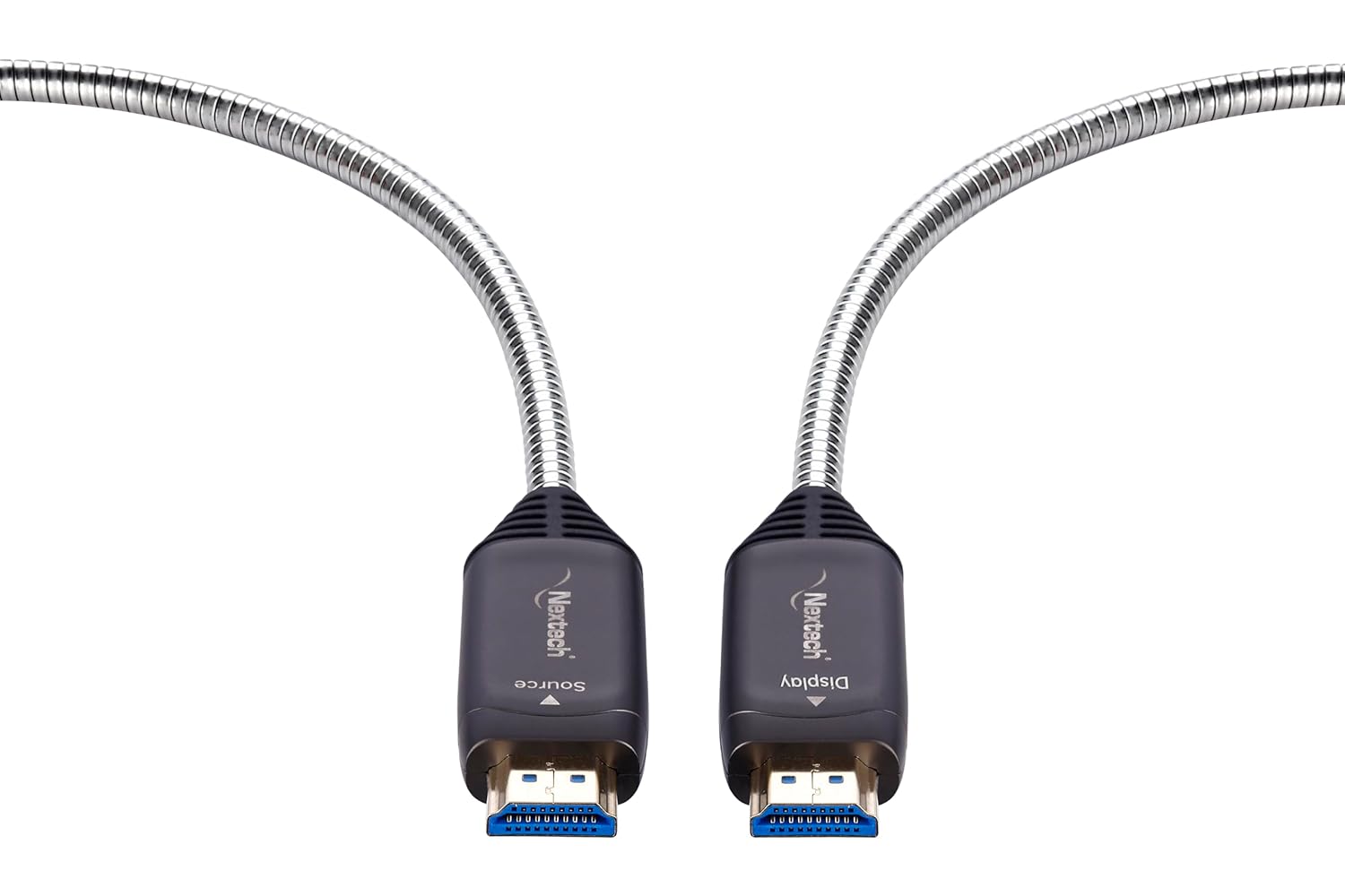 Nextech 20M HDMI AOC Cable – 4K@60Hz Active Optical Fibre, Armoured Heavy-Duty Build, EMI/RFI Shielded, Long-Distance High-Speed HDMI Cable for TV, Projector, Gaming & AV Installations