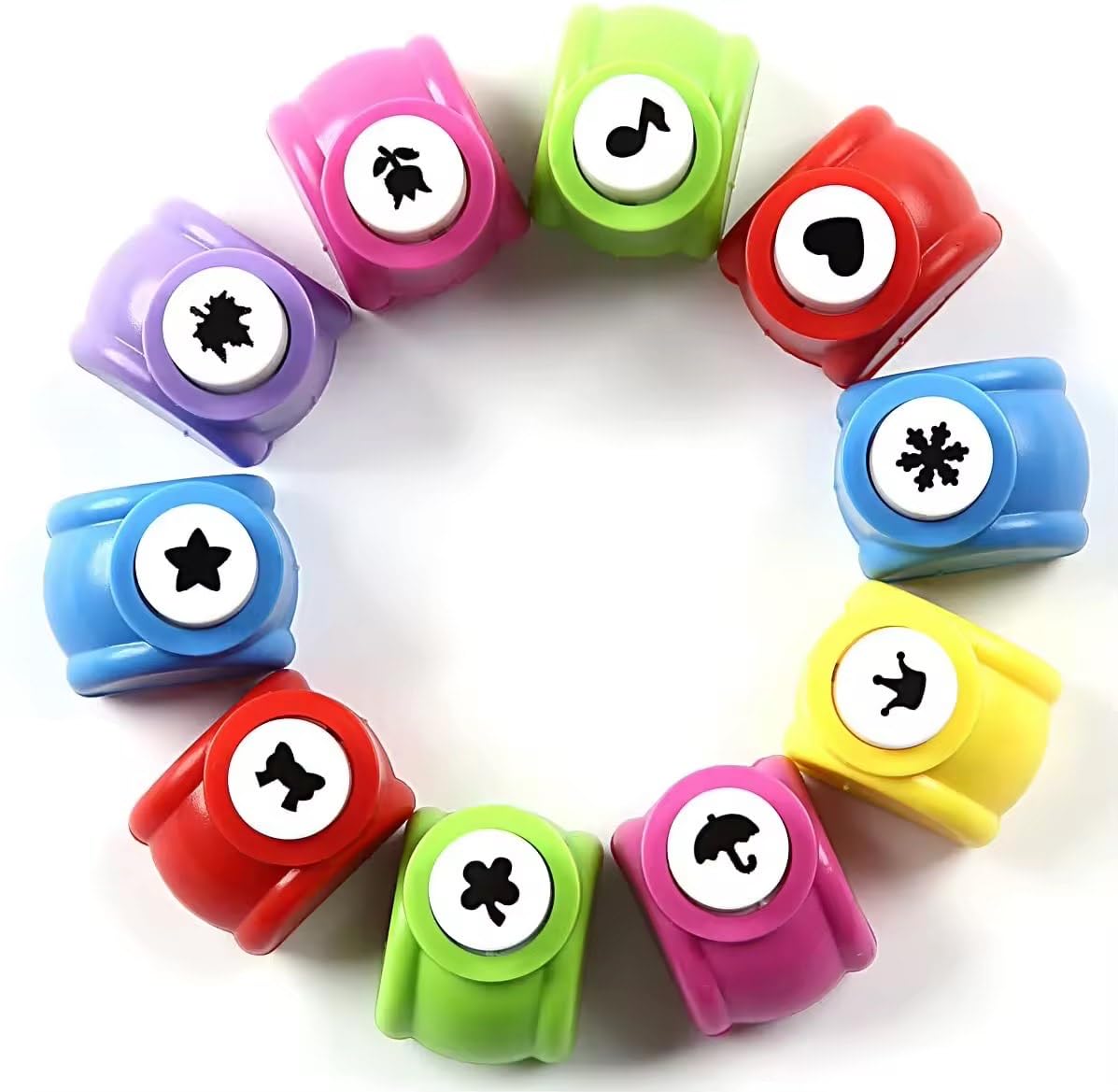 Snipp: 12-Piece Mini Craft Punch Kit – Shape Cutter Set for Scrapbooking, Greeting Cards, School Projects & Kids DIY Arts and Crafts