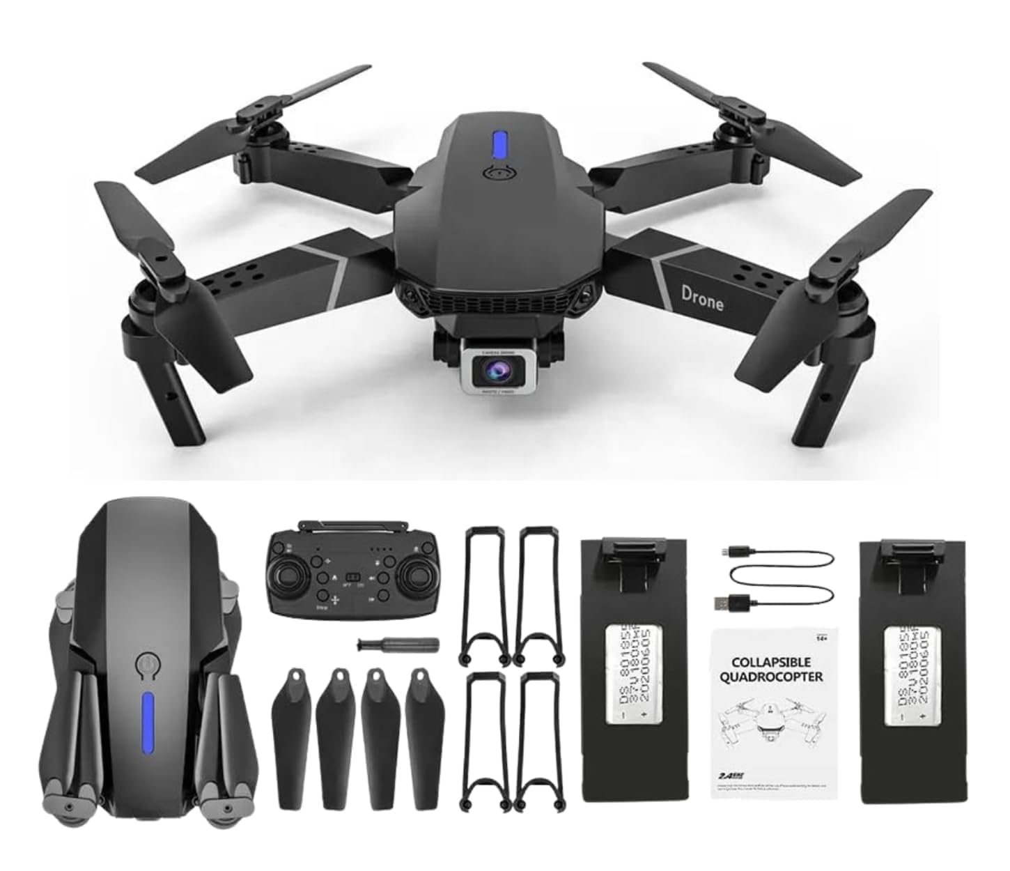 SkyMaster: Dual-Camera Foldable Drone with WiFi FPV, Wide-Angle Lens & Live Video Streaming