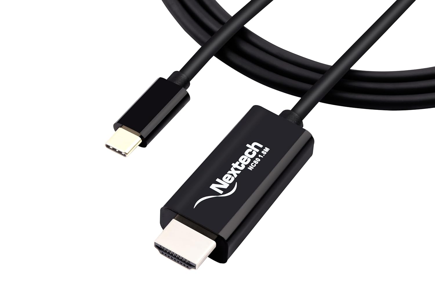 Nextech USB-C to HDMI Cable – 4K@30Hz Output, Thunderbolt 3 (40Gbps) High-Speed, Plug & Play Type-C Display Cable for MacBook, iPad, Windows & Android Devices