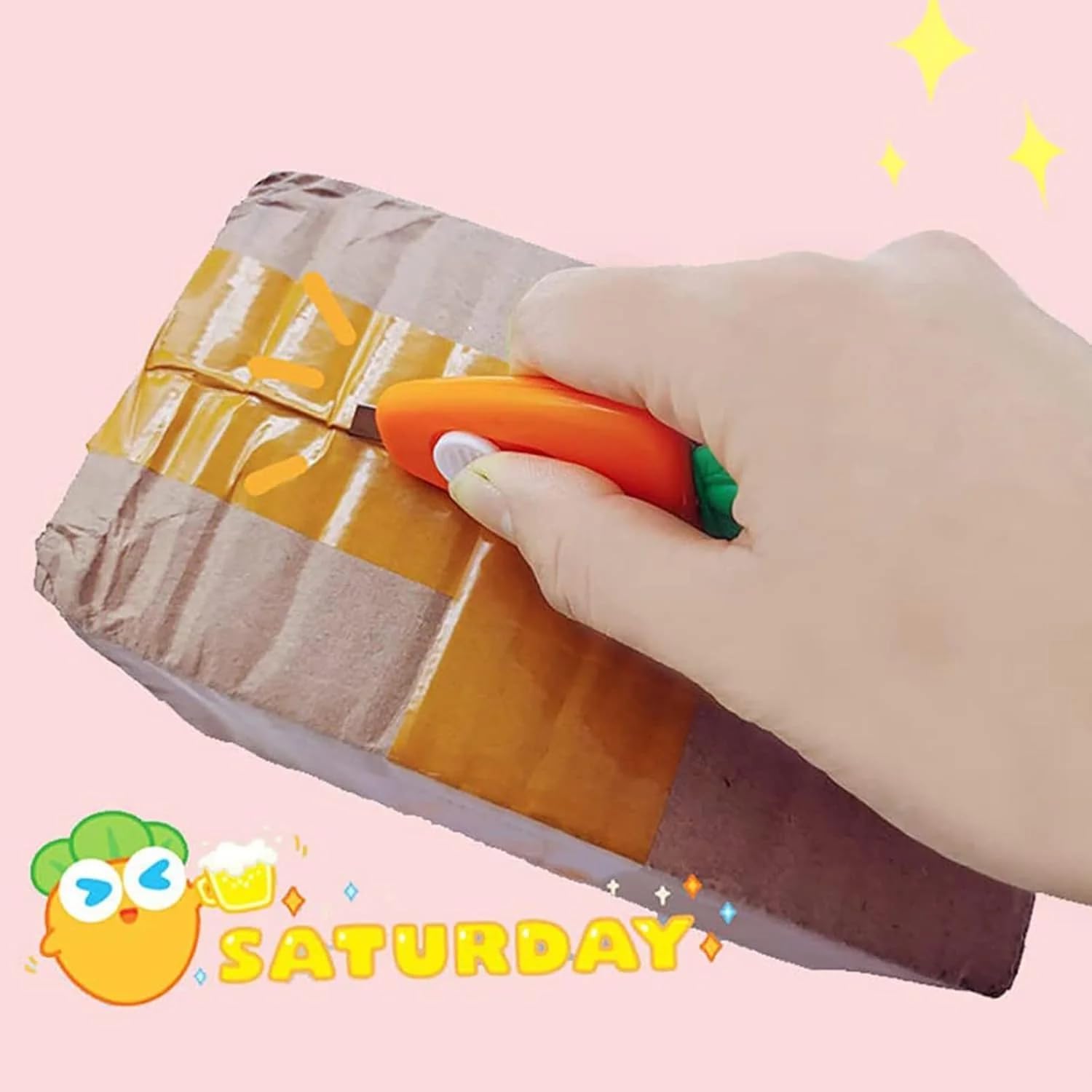 Unbox: Adorable Mini Retractable Box Cutter Set (Pack of 3) – Cute & Portable Utility Knife for Unboxing & Everyday Use