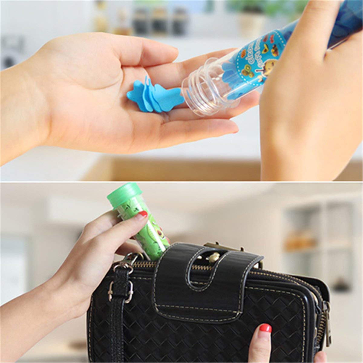FruityClean: Set of 3 Cute Travel-Friendly Hand Soap Paper Flake Tubes – Perfect for On-the-Go Hygiene