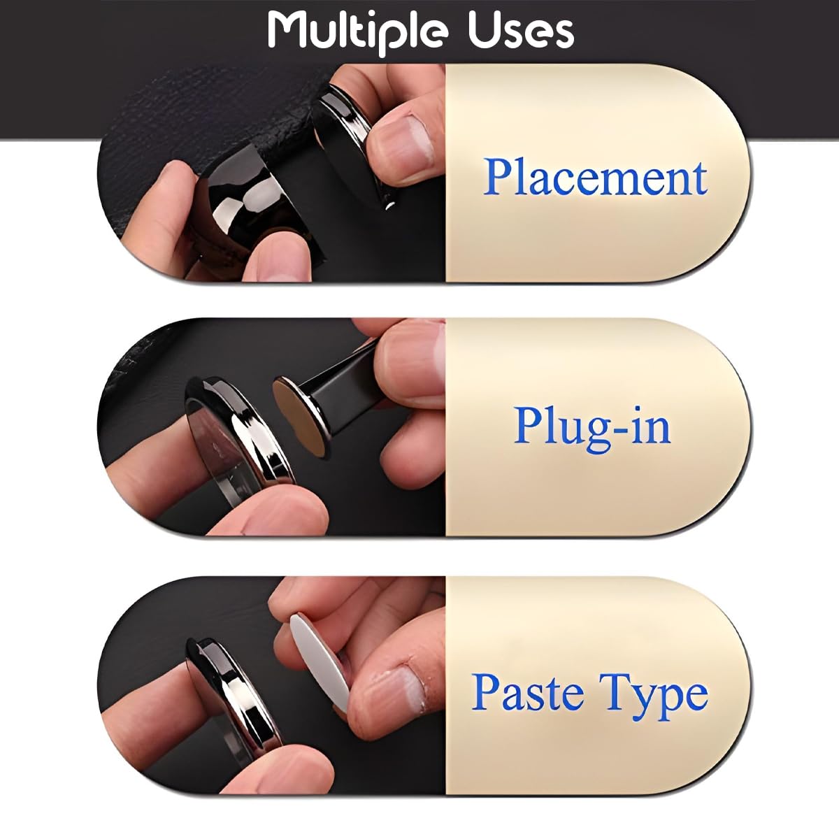 DashTick: Premium Compact Analogue Car Dashboard Clock, Metal Body & Glow-in-the-Dark Hands for Cars, SUVs, Office & Home Décor