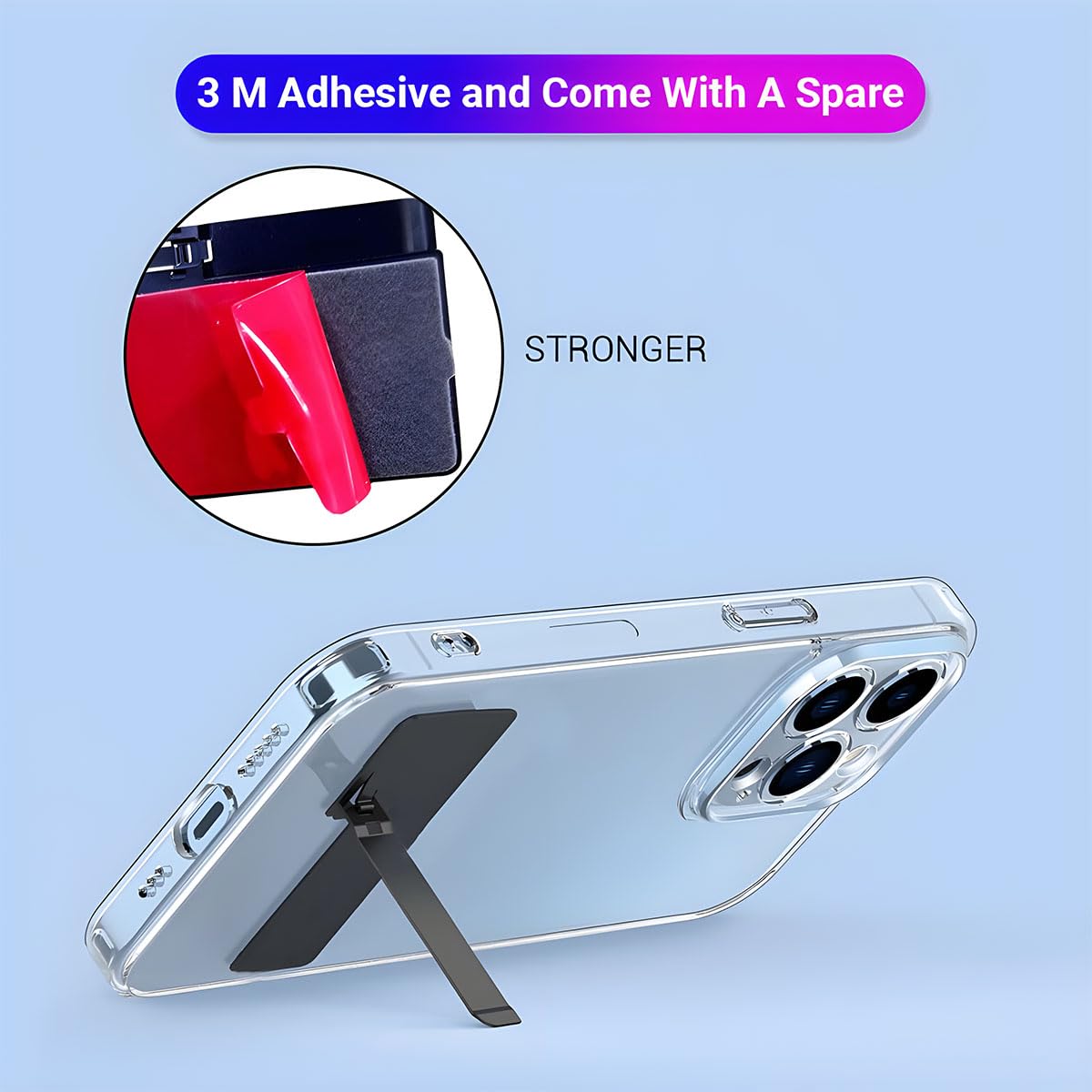 Clivo: Ultra-Slim Foldable Metal Phone Kickstand with Adjustable Viewing Angles, Vertical & Horizontal Mobile Stand for Smartphones