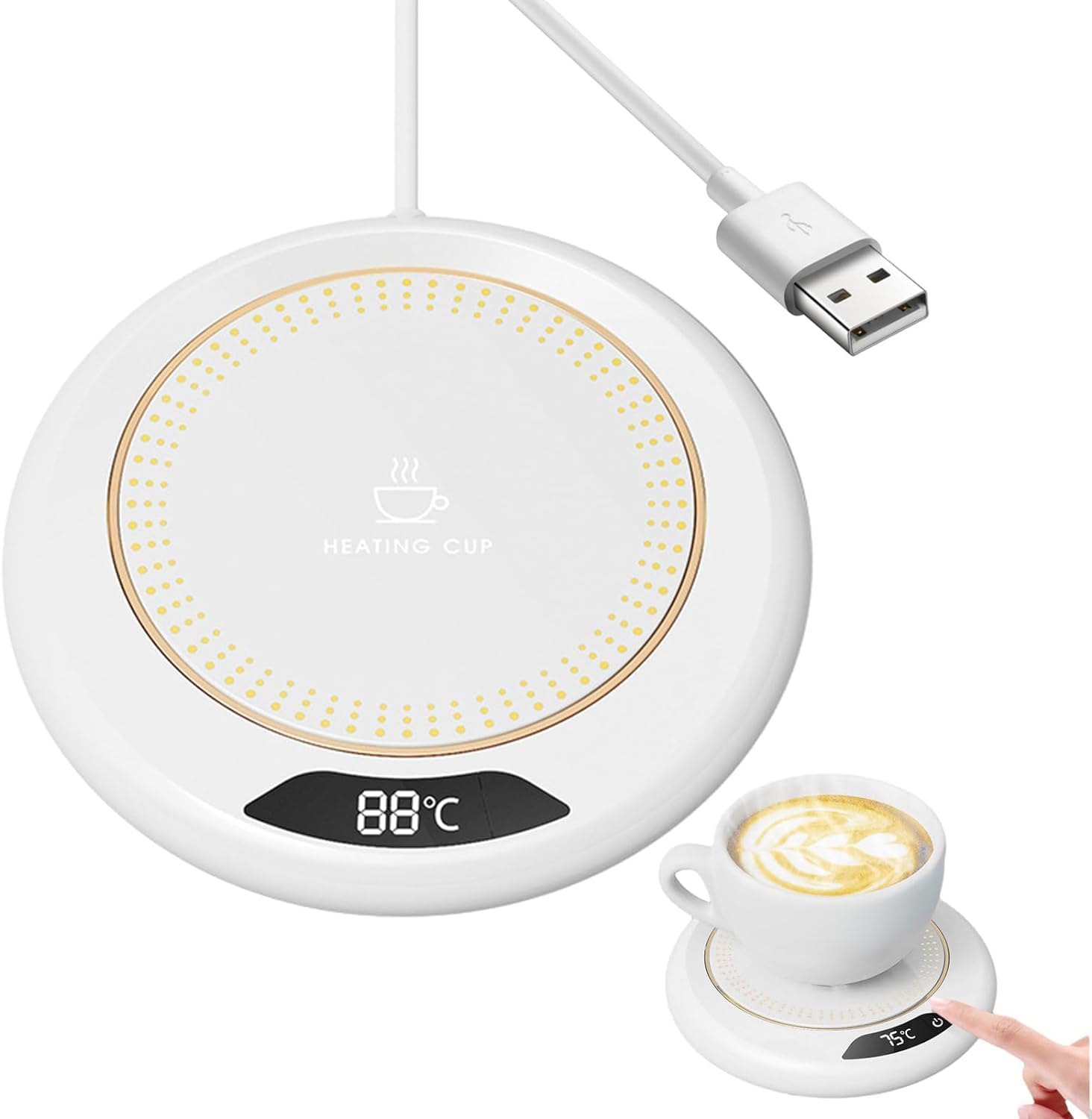Warmy: USB-Powered Coffee Mug Warmer with LCD Display for Keeping Your Beverages Hot & Ready