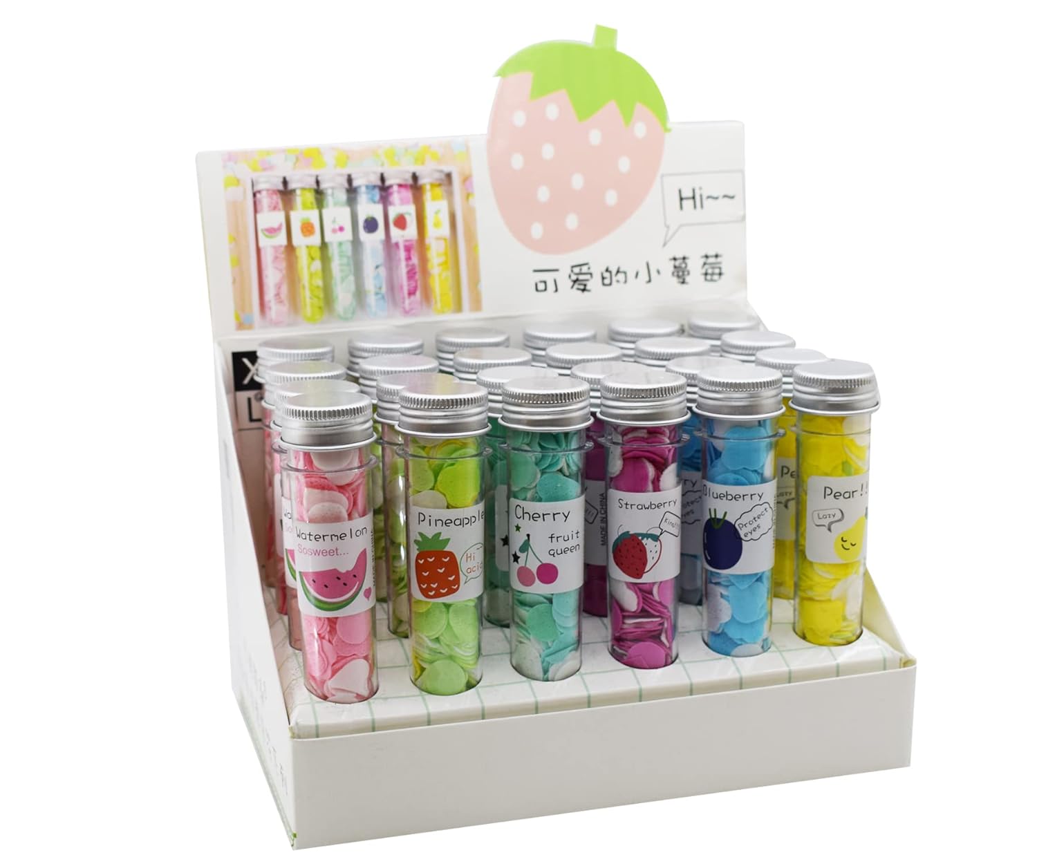 FruityClean: Set of 3 Cute Travel-Friendly Hand Soap Paper Flake Tubes – Perfect for On-the-Go Hygiene