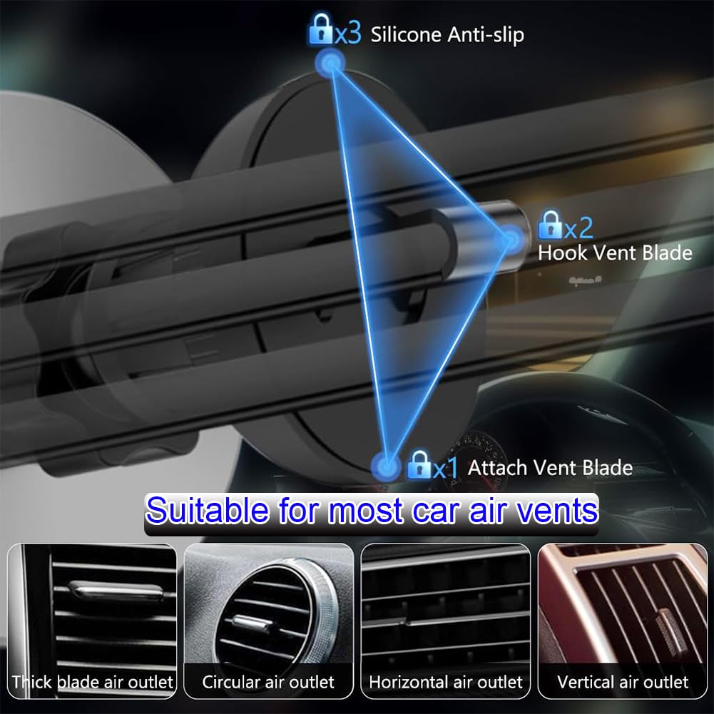Pulse: MagSafe Car Wireless Charger with Sound-Reactive Ambient Lights & 2-in-1 Phone Mount for Hands-Free Charging