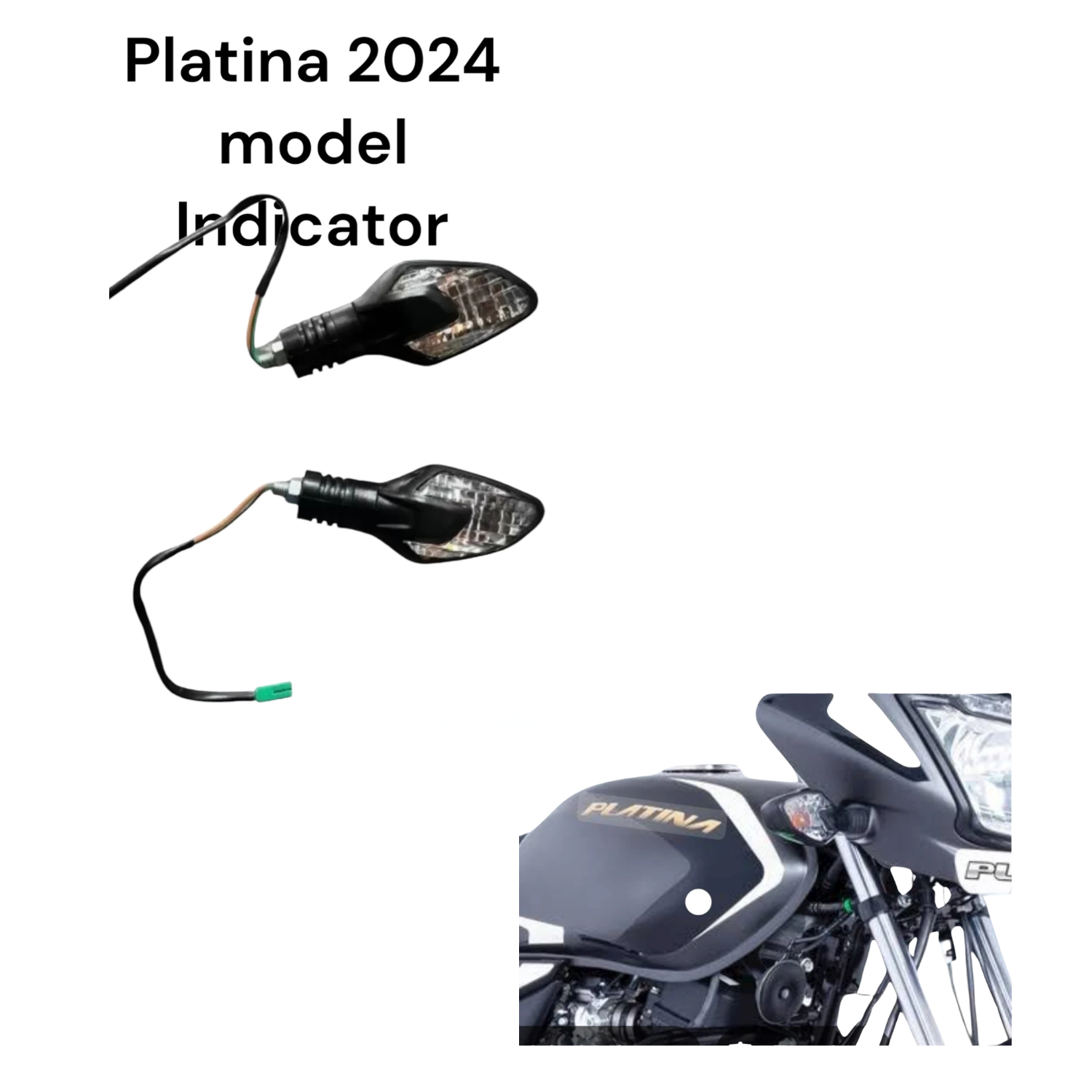 Side, Rear, Front Incandescent Indicator Light for Bajaj Platina 125, Platina 100ES (Yellow)